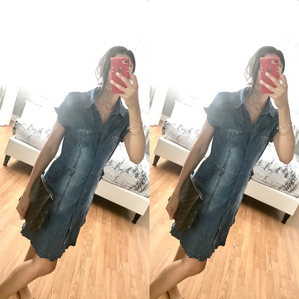 Denim jeans Morgan short sleeves dress